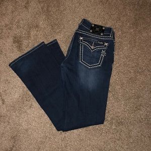 Miss Me Flap Pocket Boot Cut Jeans